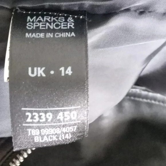 Marks & Spencer Black Leather Motorcycle Jacket - Picture 7 of 8